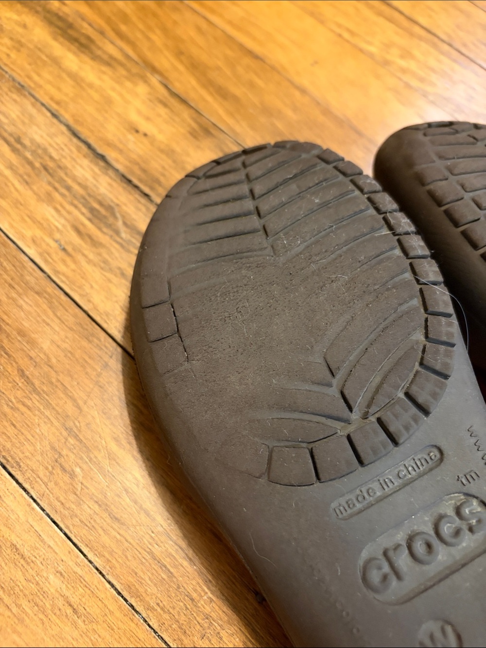 CROCS Women's Brown Slip-On Two-Strap Sandals - Picture 11 of 12